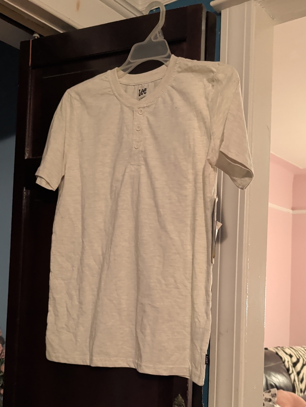 Lee Boys Oatneal Short-Sleeve Henley Shirt